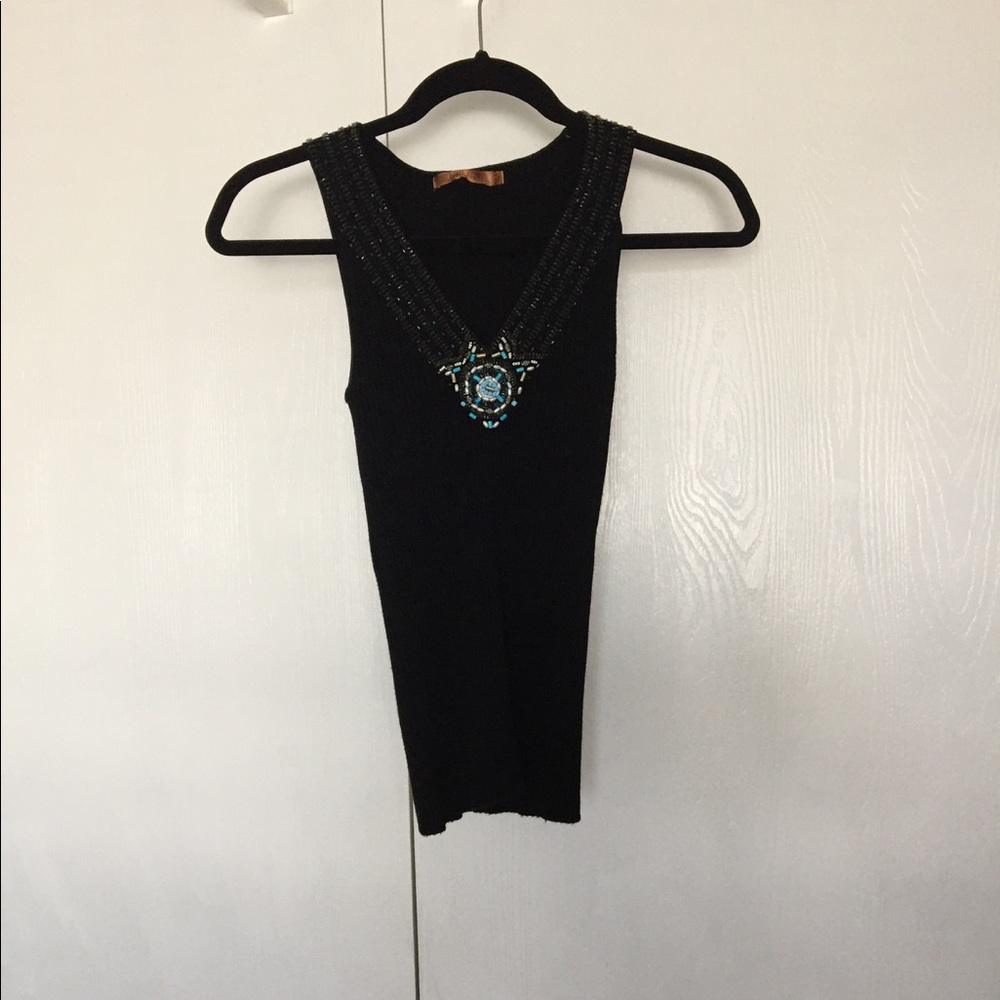 Black top with beading